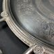 Very large silver metal serving tray christofle malmaison model