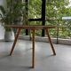 Table Hay CPH25 Ø140 x H74 oak and green linoleum