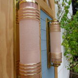 Pair of art deco wall appliques