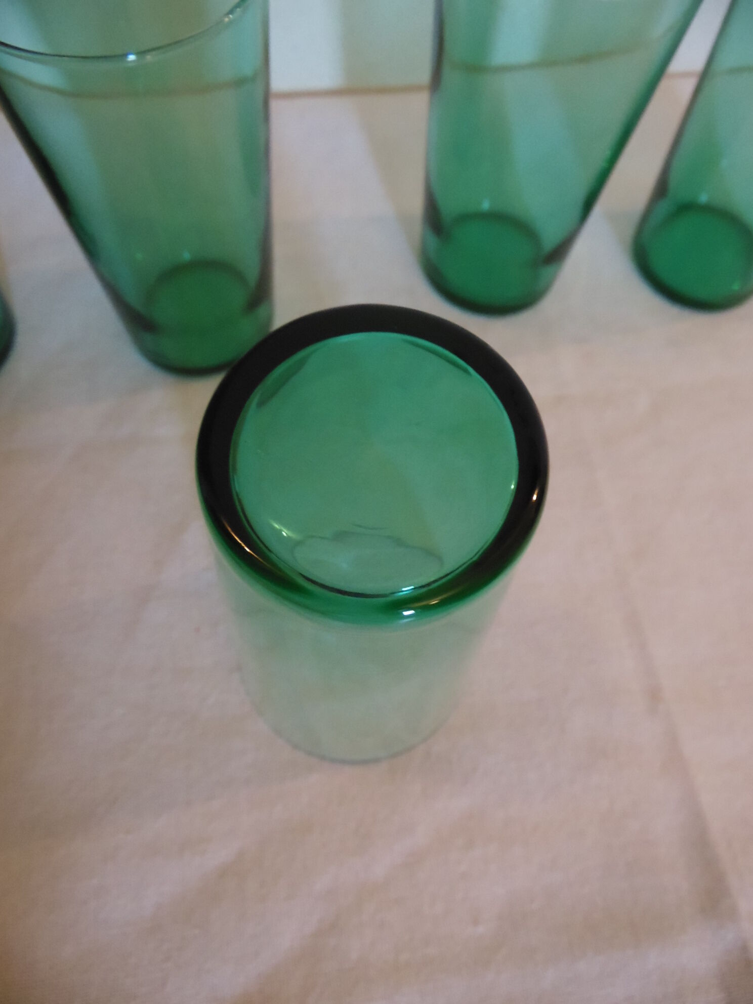 Set de 5 Green lemonade glass