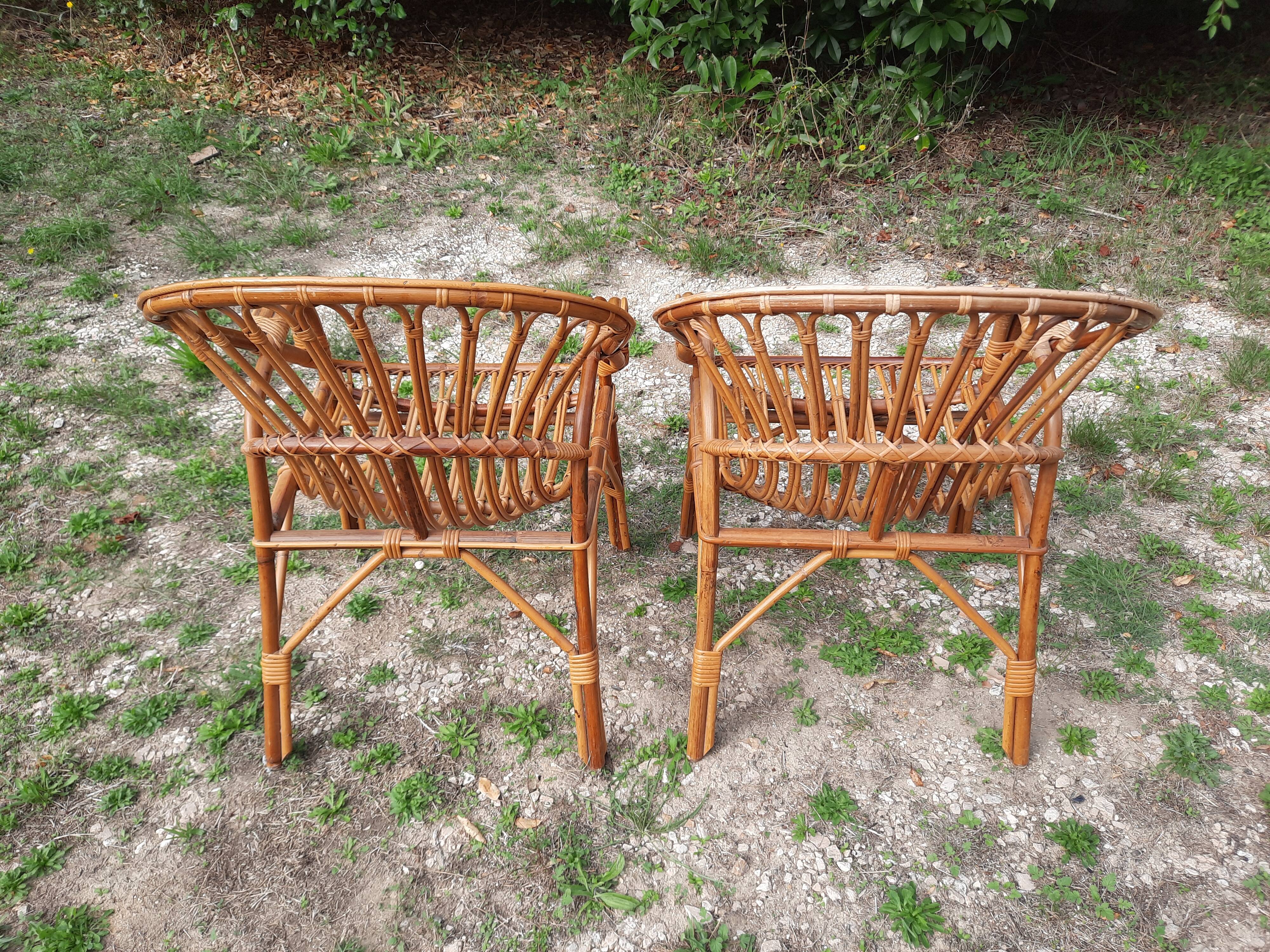 Rattan and bamboo living room