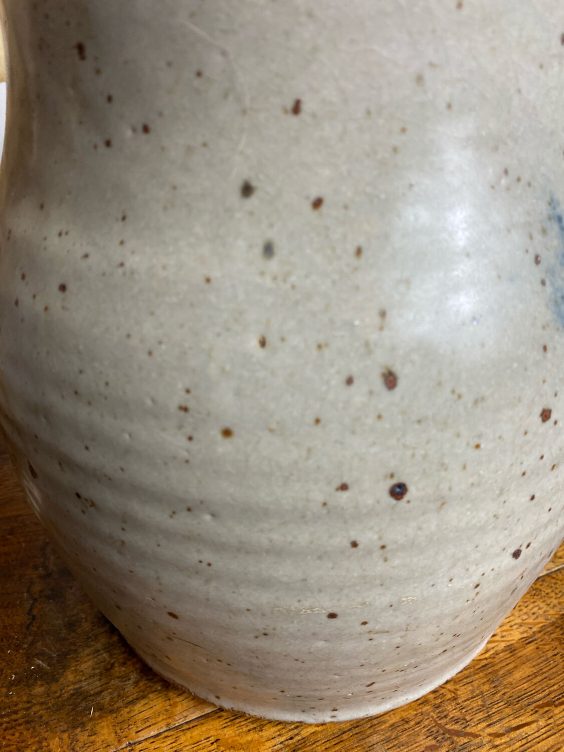 Large pyrite stoneware pitcher