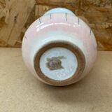 Antique strehla vase pink & white ceramic 1959 west germany vintage