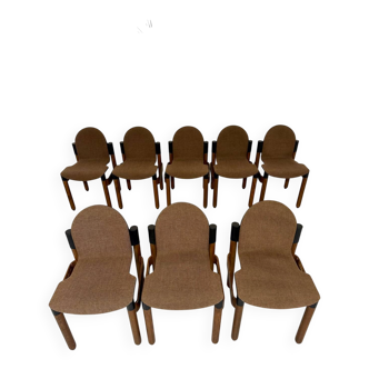 Lot de 8 chaises postmoderne THONET FLEX design Gerd Lange vintage 80 
