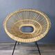 Rattan and metal armchair