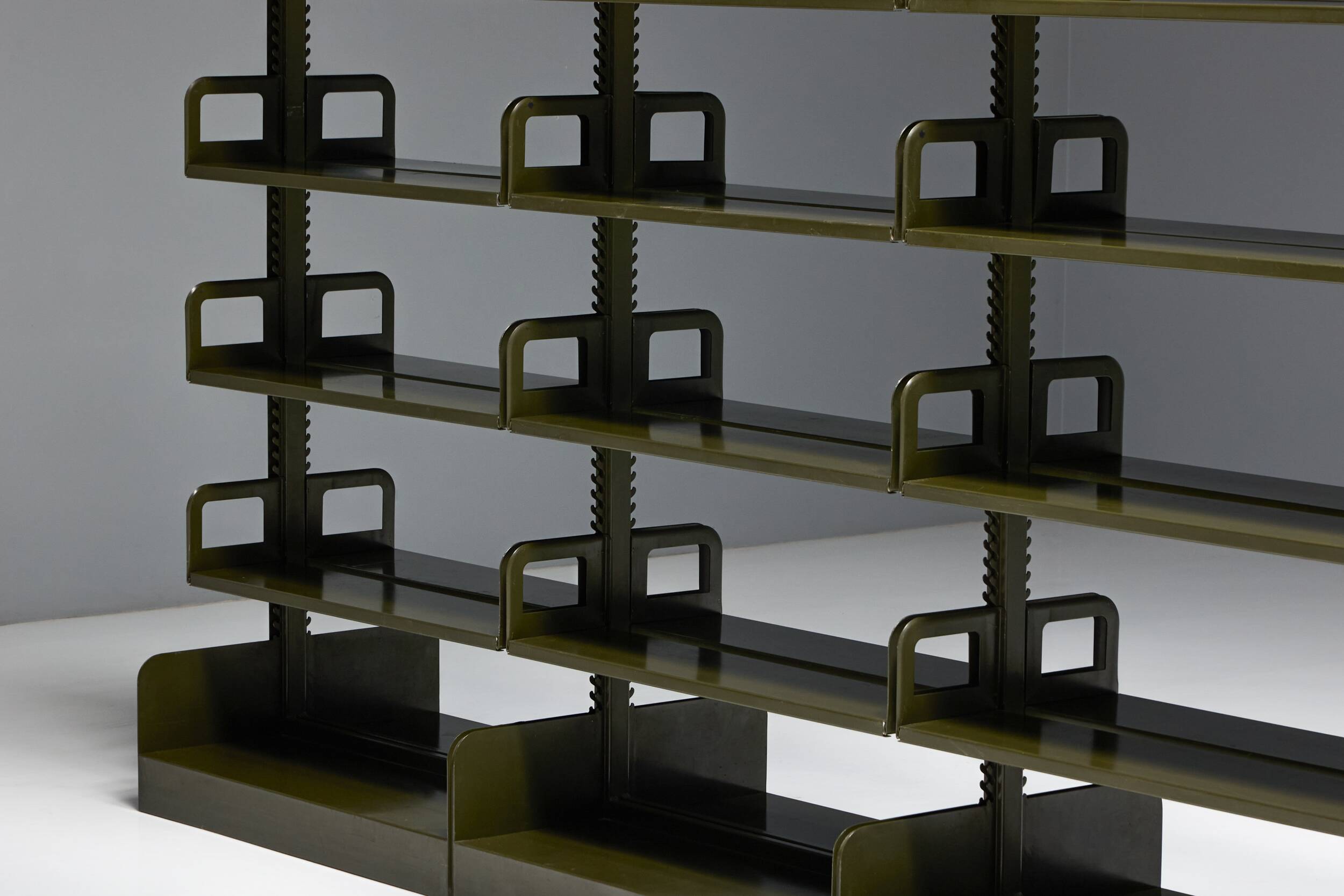Modular freestanding shelving system, France, 1950s