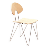 Mikado 1800 chair in beech and chrome by Kusch & Co