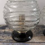 Pair of seventies globe wall lights