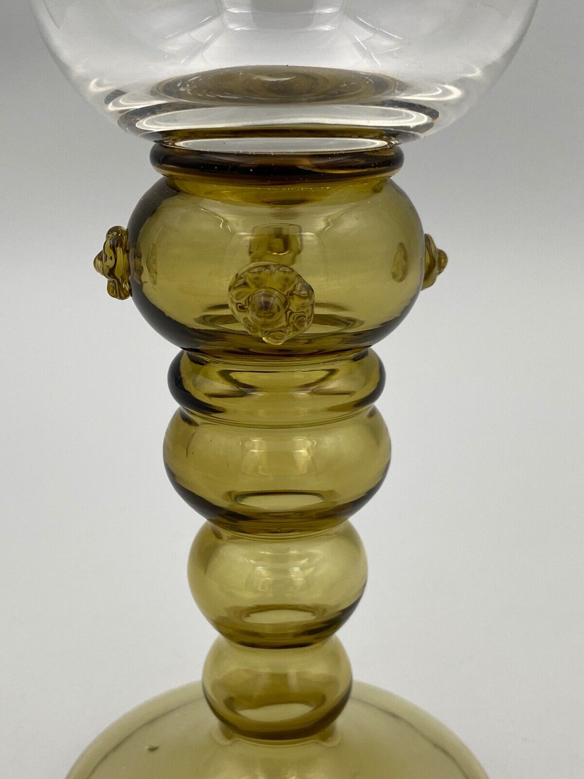 Two glasses chalice italian work or boheme application of cabochons