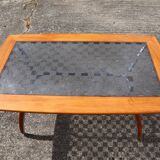 Italian Glass-Wood and Metal Dining Table - Italian Design Dinner Table - 8