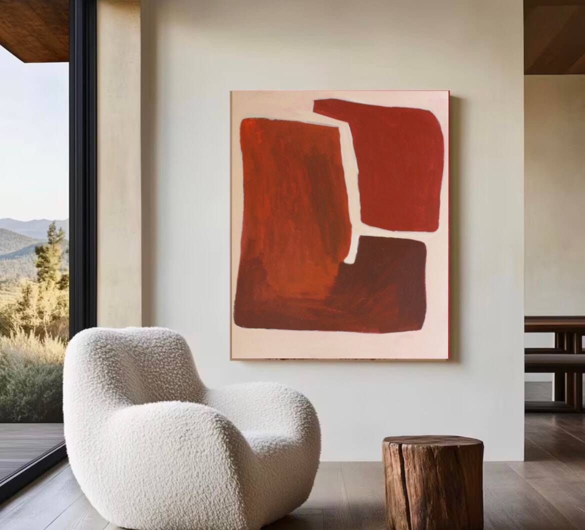 Peinture sur toile tendue "Soft Connection" 100x80cm