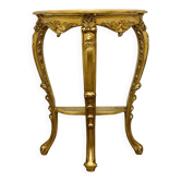 Golden console in Louis XV Rococo style made of resin.