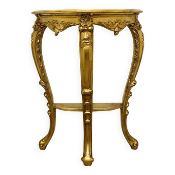 Console dorée de style Louis XV rococo en résine