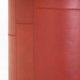 Dining table 'Tobia' in red travertine