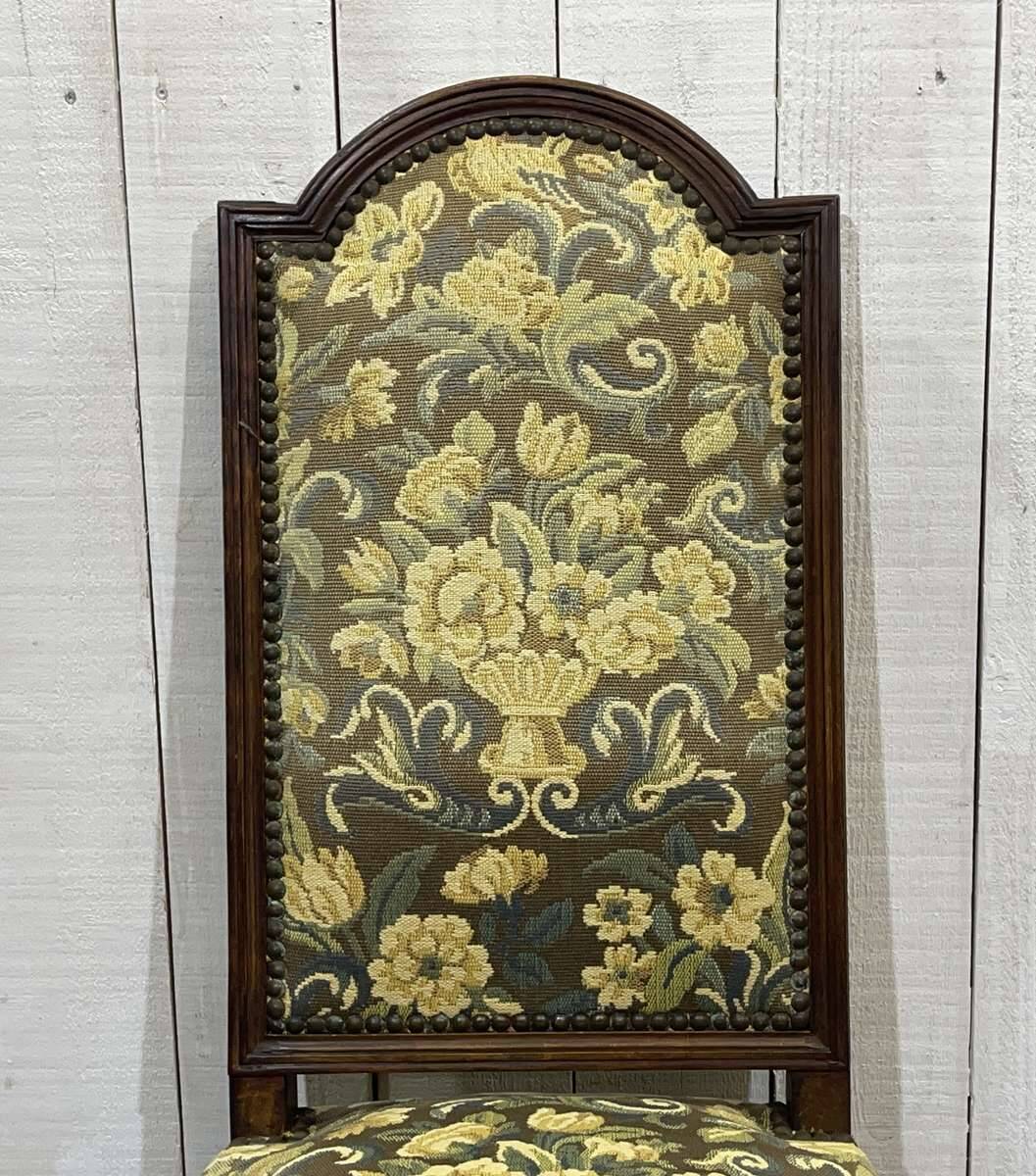 Set of 6 louis xiii beech chairs from the 1950s