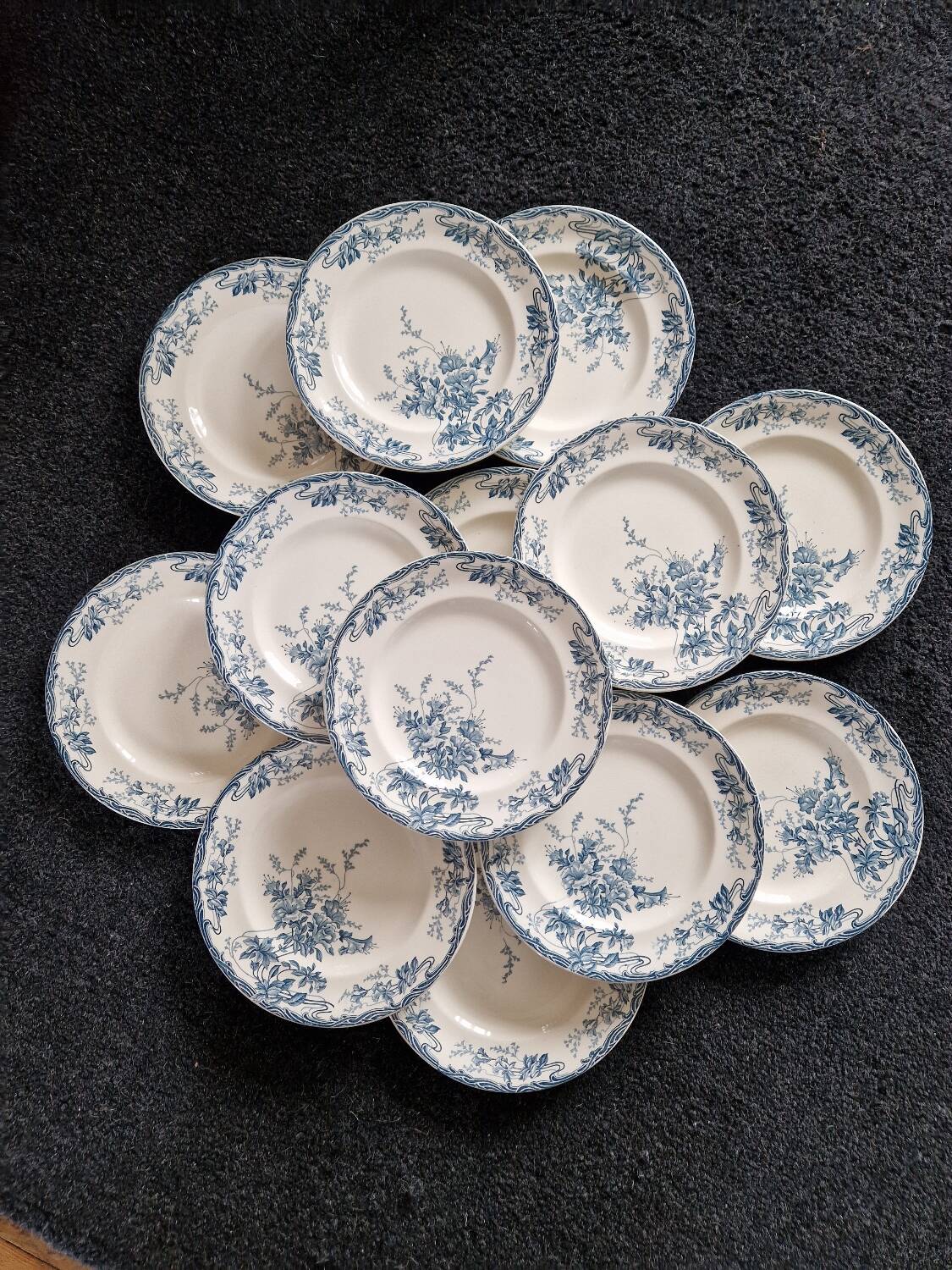 13 Longwy Azaleas dinner plates