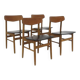 Set of 4 Scandinavian teak chairs, Sweden, 1960.