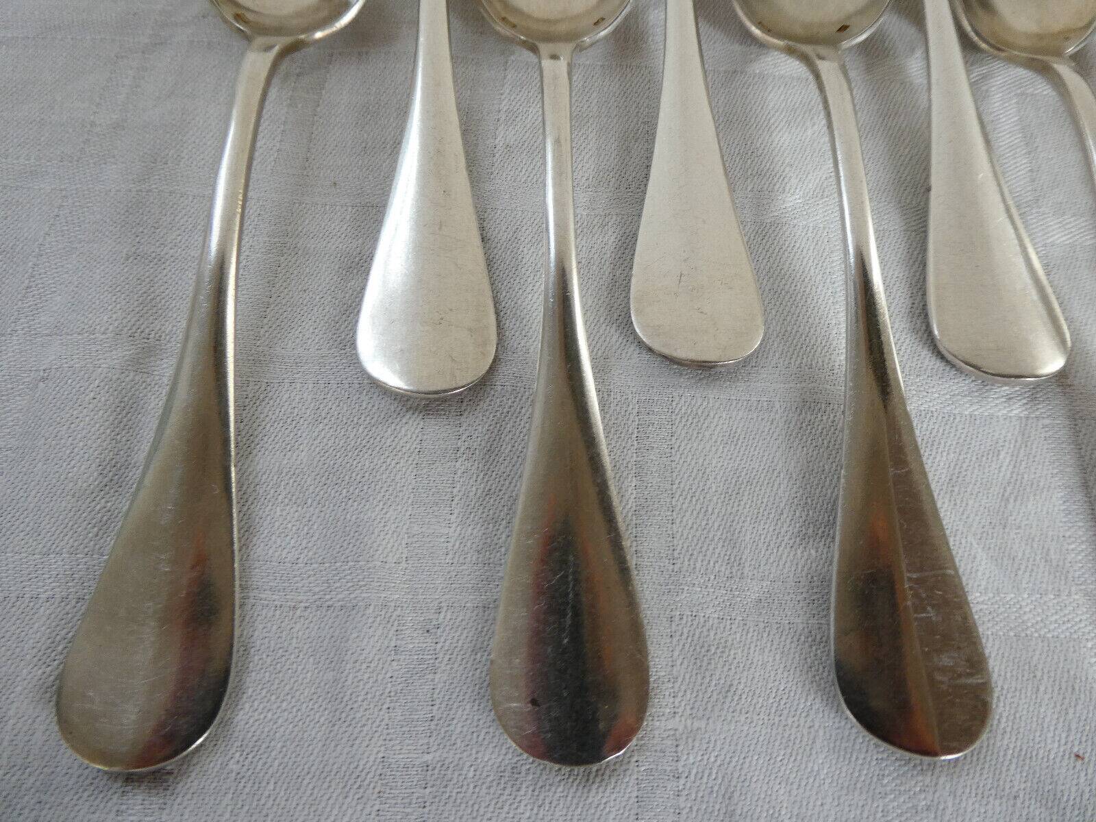 12 Silver-plated metal teaspoons 18 grs, Uniplat model