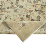 Handwoven anatolian beige rug 140 cm x 243 cm