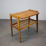 1960s oak side table, Czechoslovakia