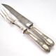 Empire Silver Carving Knife and Fork Set Brush&Cie