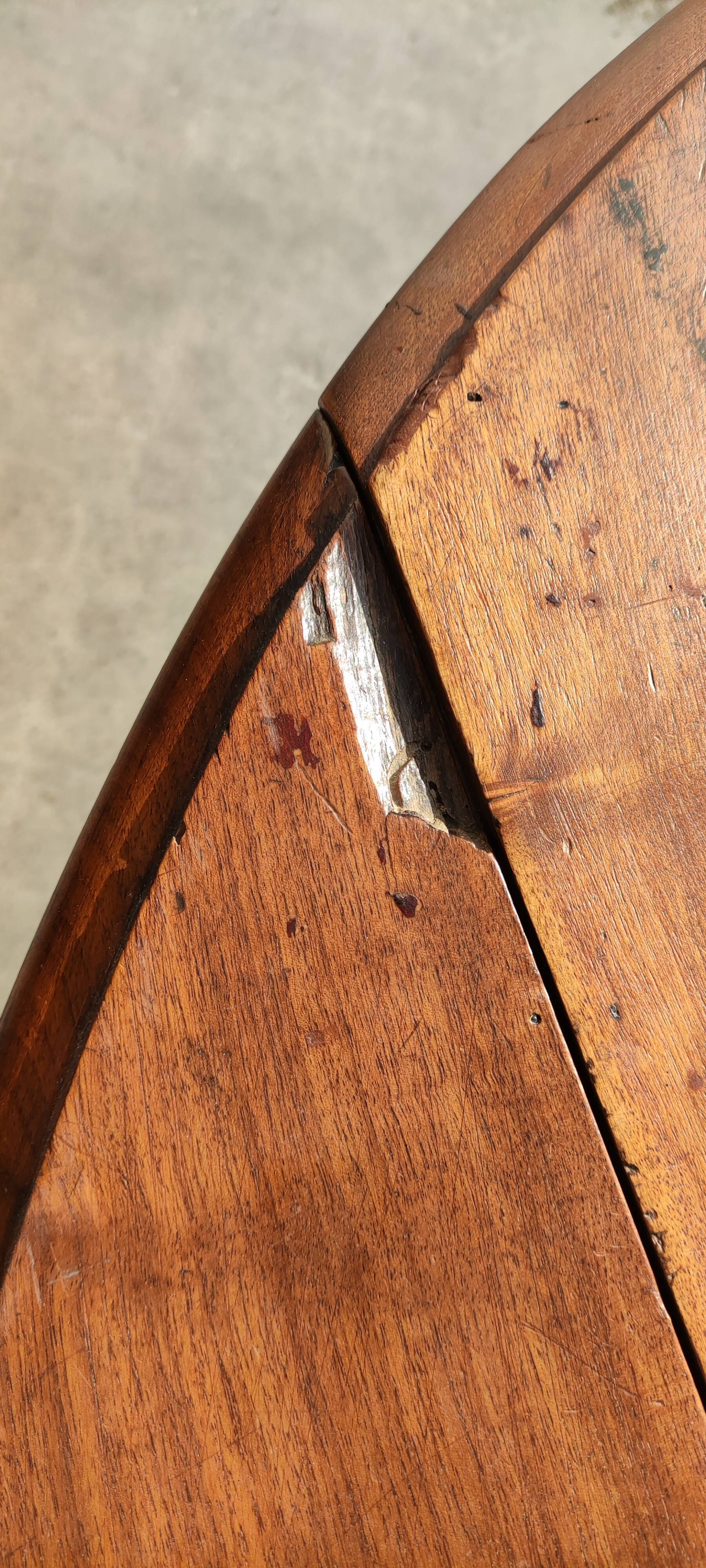 Table 6 pieds louis philippe noyer 2m25