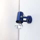 Vintage wall lamp blue lacquered 1970