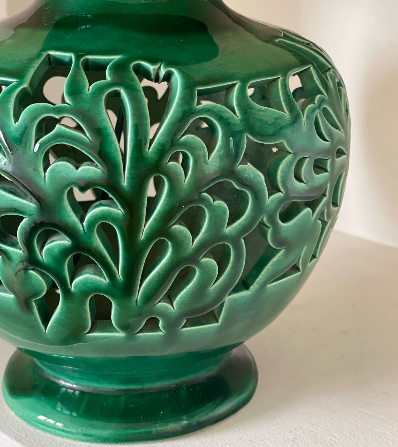 Antique ceramic lamp