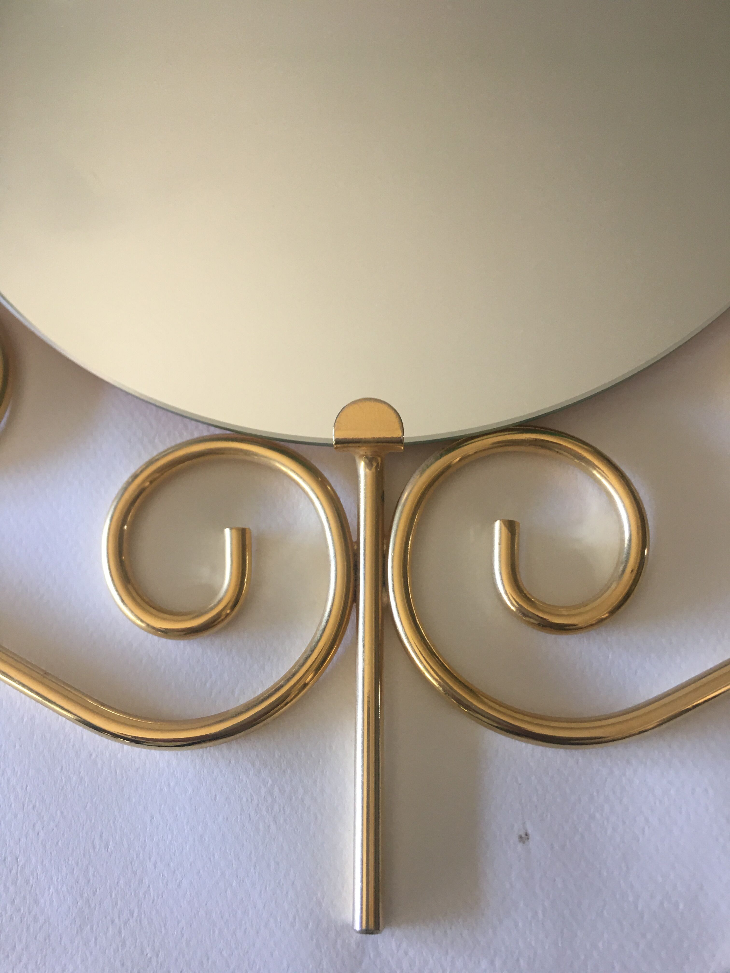 Golden metal sun mirror - 44cm