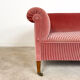Vintage pink velvet two seater sofa