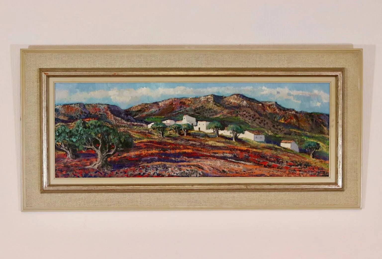 Original Swedish Oil on Canvas – “Bergsby Taragona” by Henry Eldin