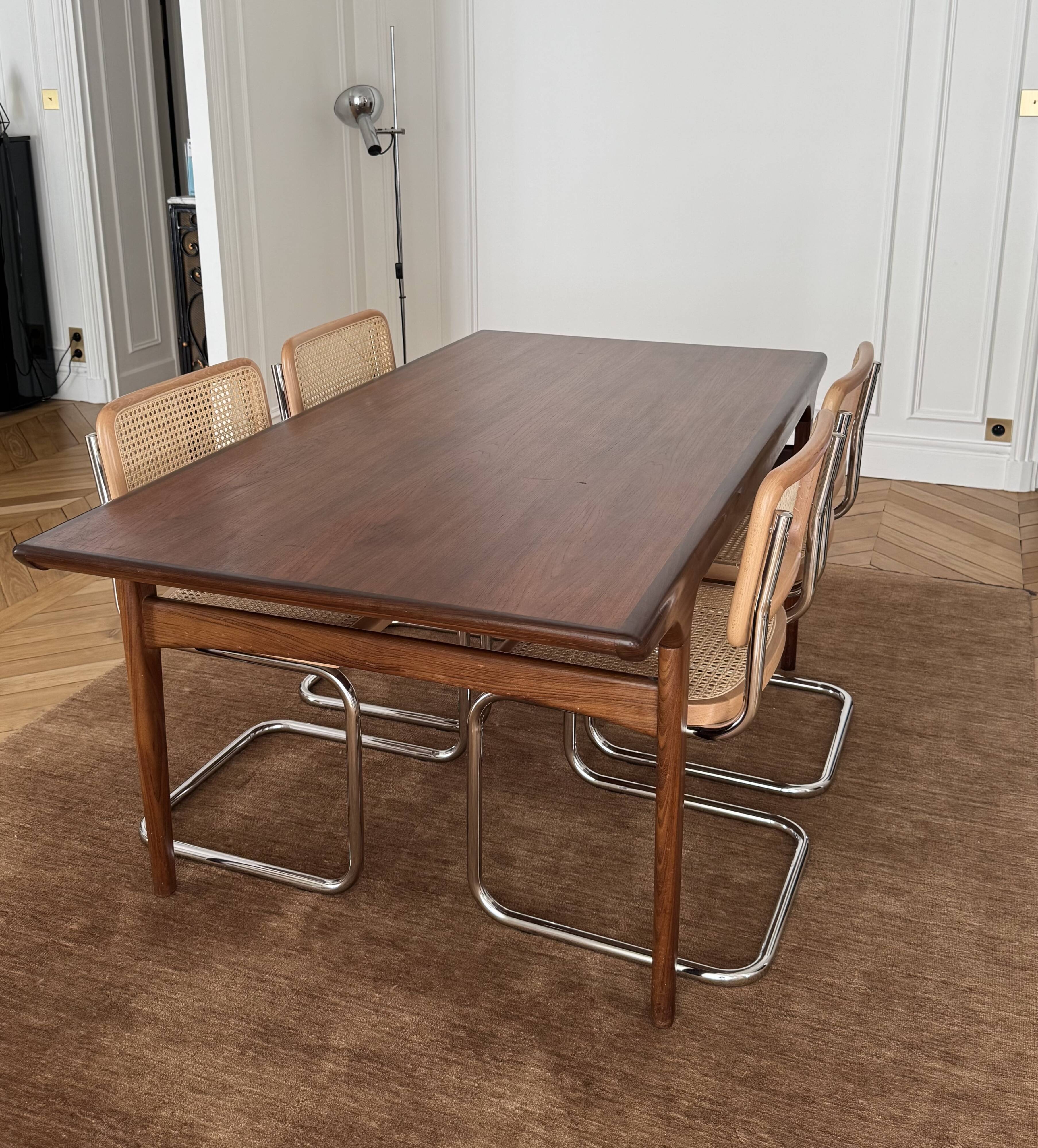 Dining table with extension by Johannes Andersen for Uldum Møbelfabrik