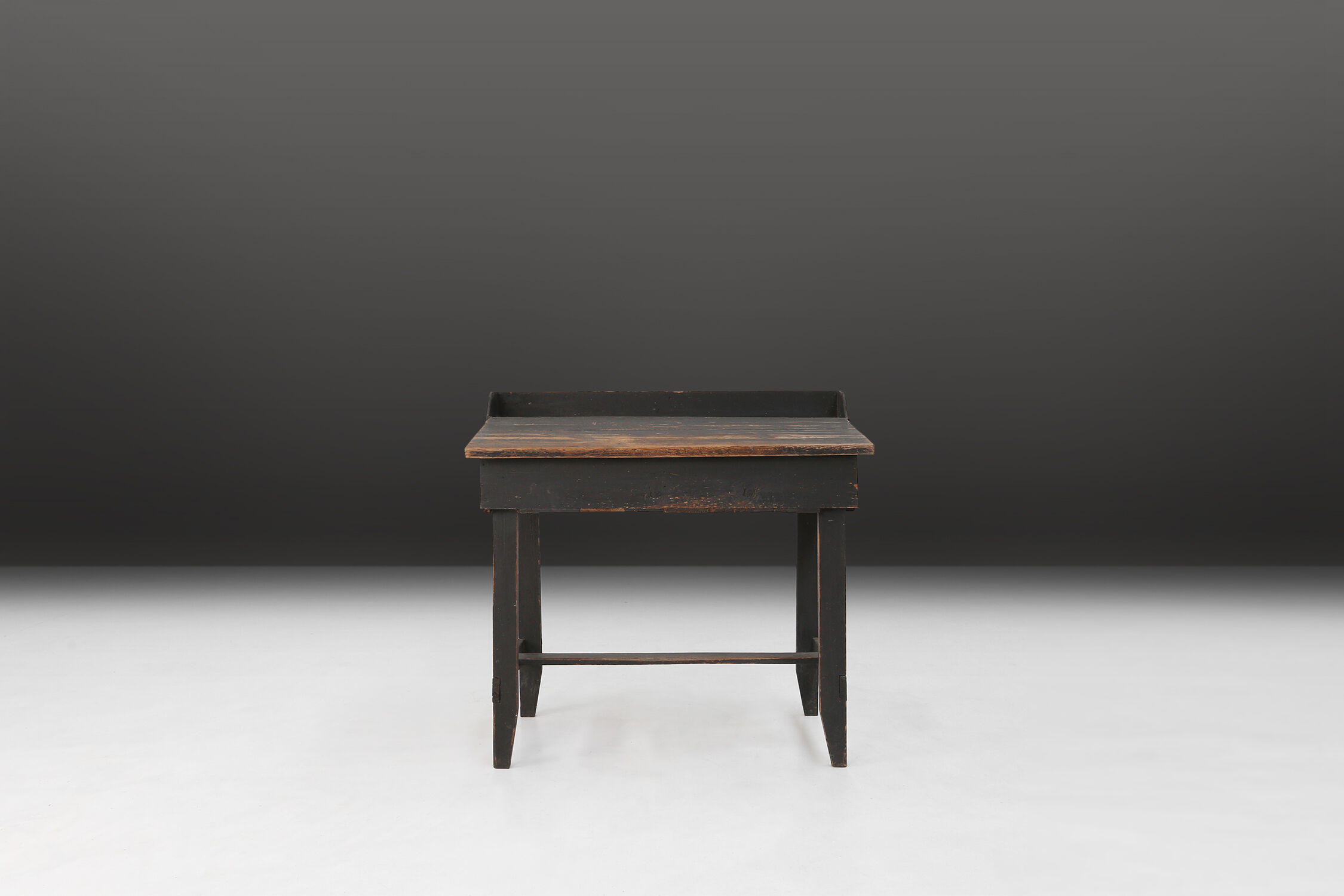 19th century Swedish desk in original black paint