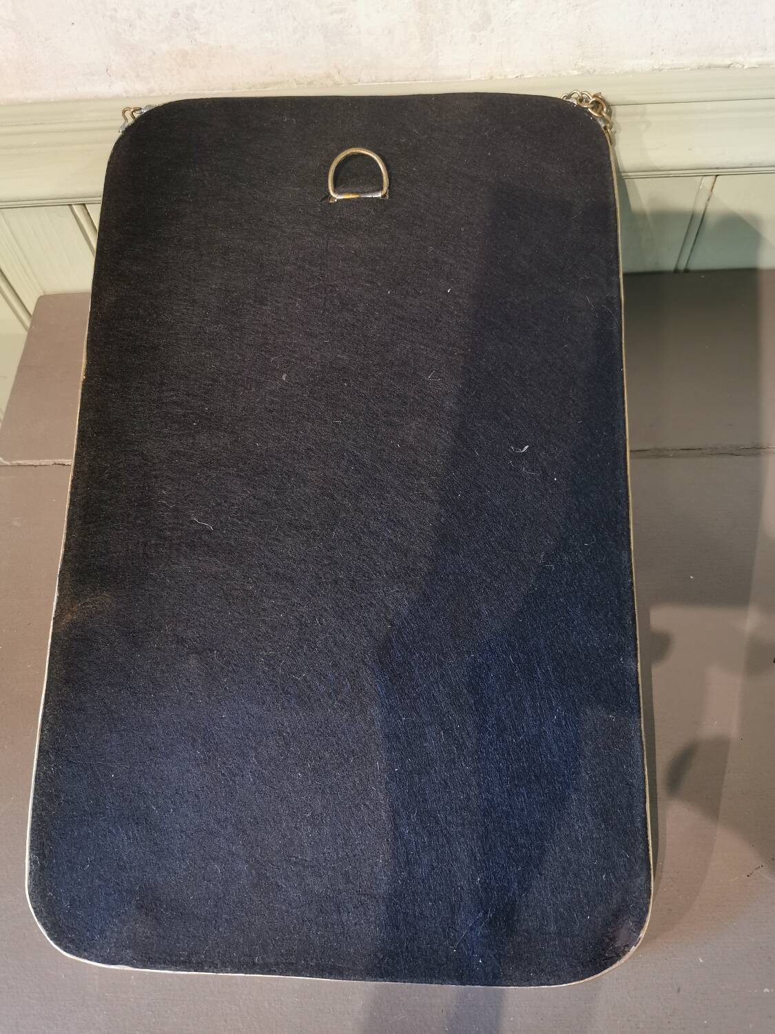 Solid brass triptych barber mirror