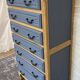 Grand semainier commode en bois relooké