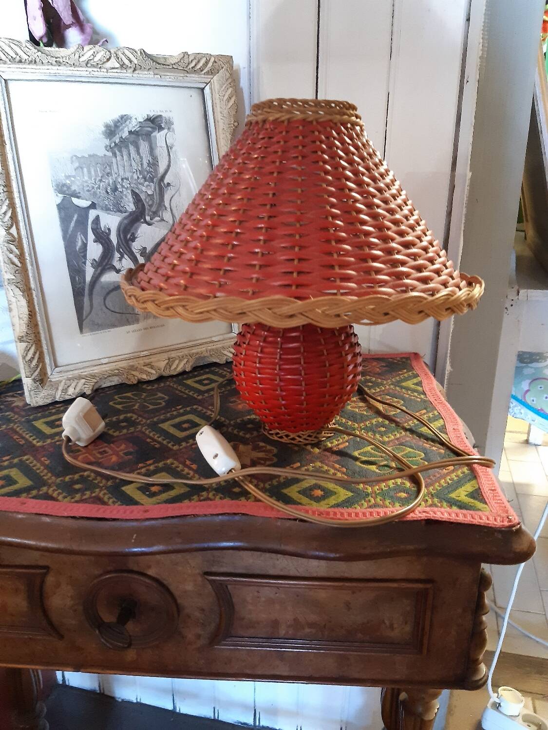Wicker lamp