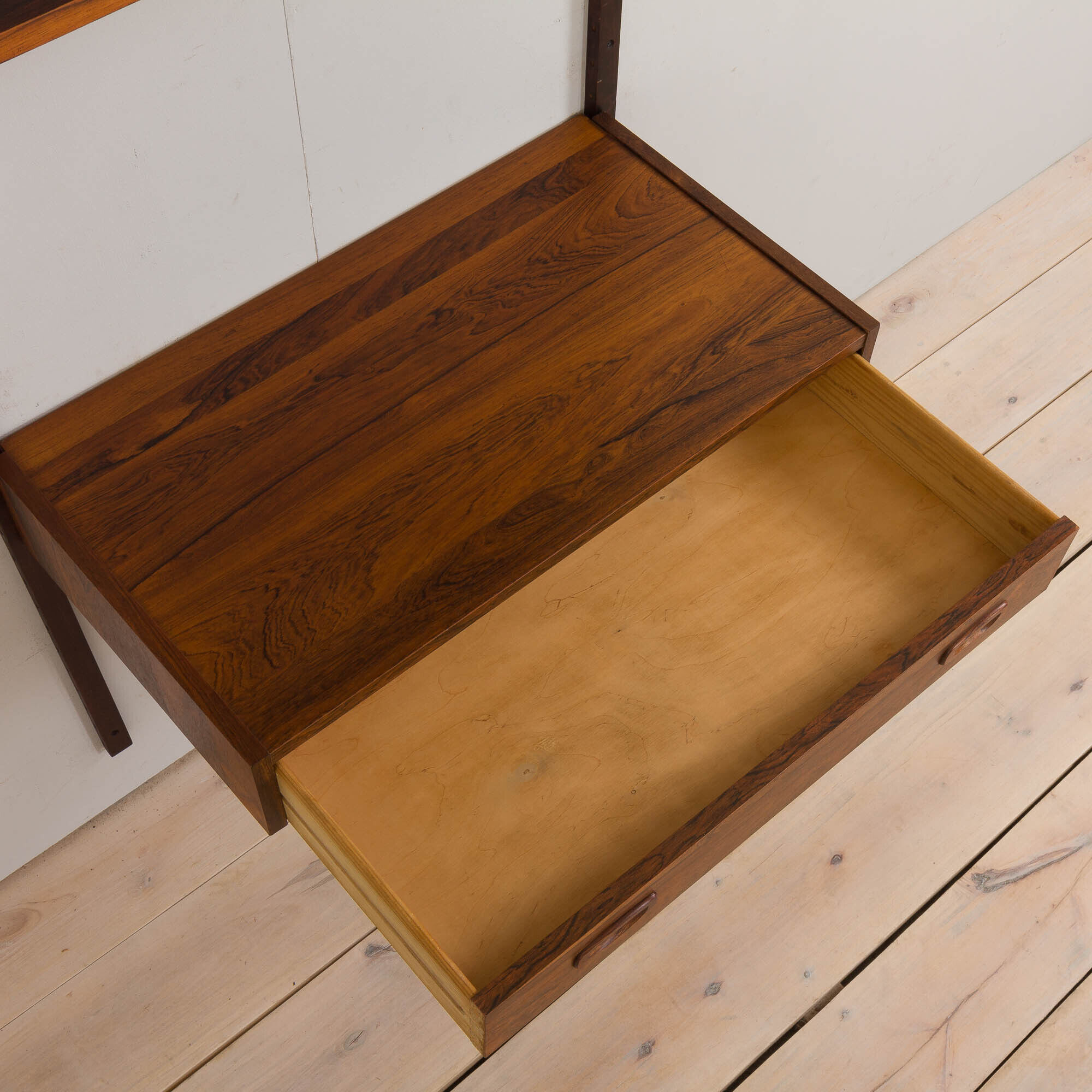 Preben Sorensen Danish mid century rosewood  wall unit with floating desk, PS system,  Randers, 1960