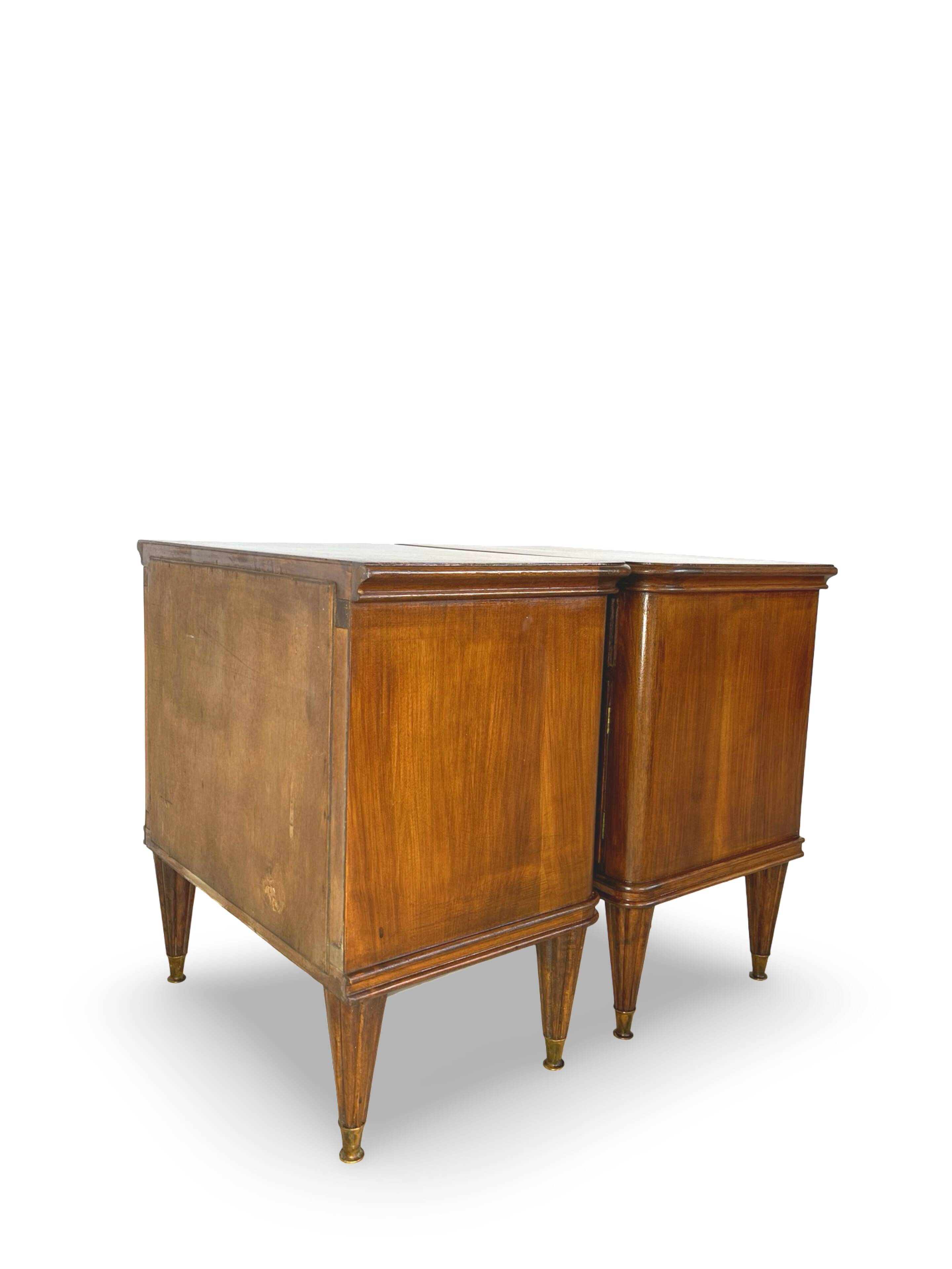 Pair of Italian bedside tables from the mid-20th century.