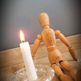 Duo candlesticks glass reims 2