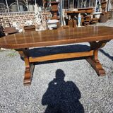 Solid oak farmhouse table, 220×90cm