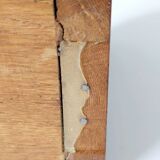 Paire de serre-livres vintage en bois, motif damier, années 50