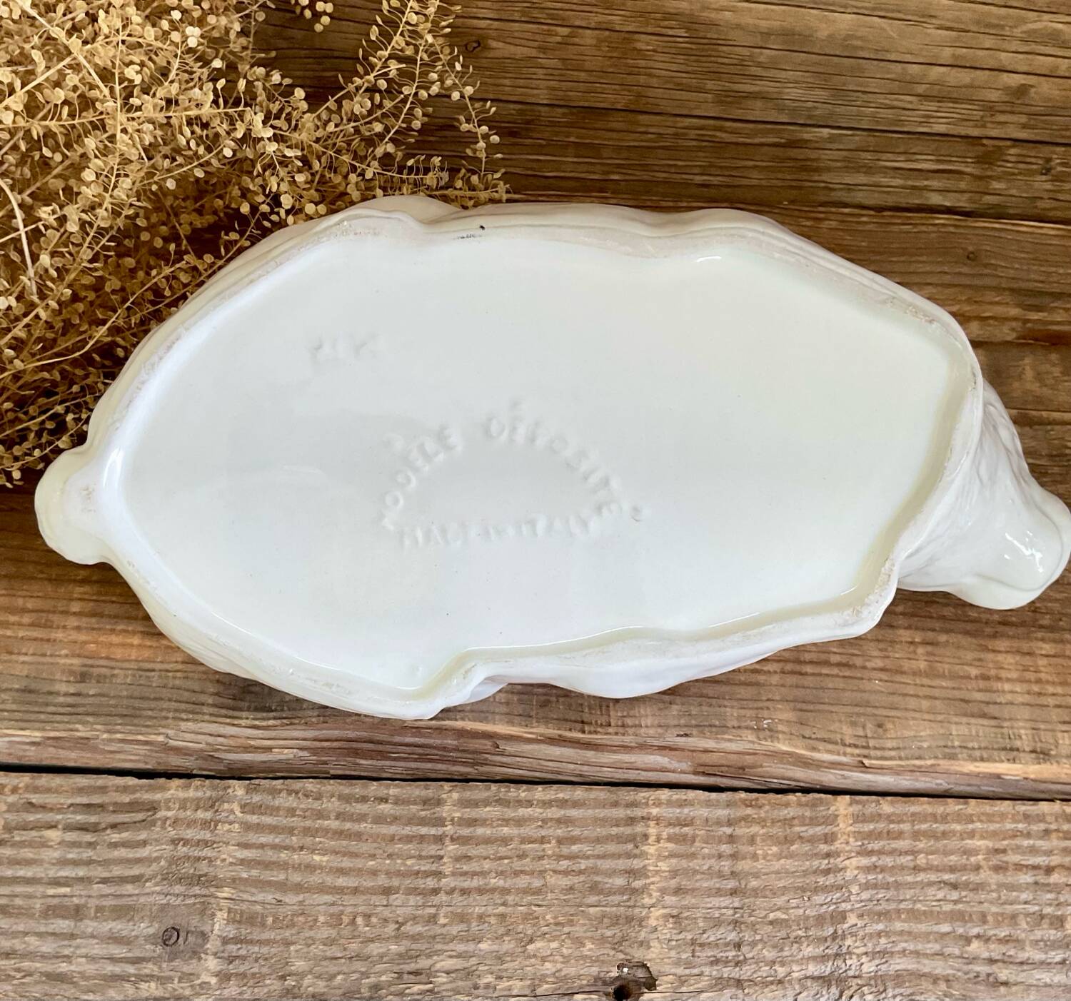 Vintage white rabbit terrine