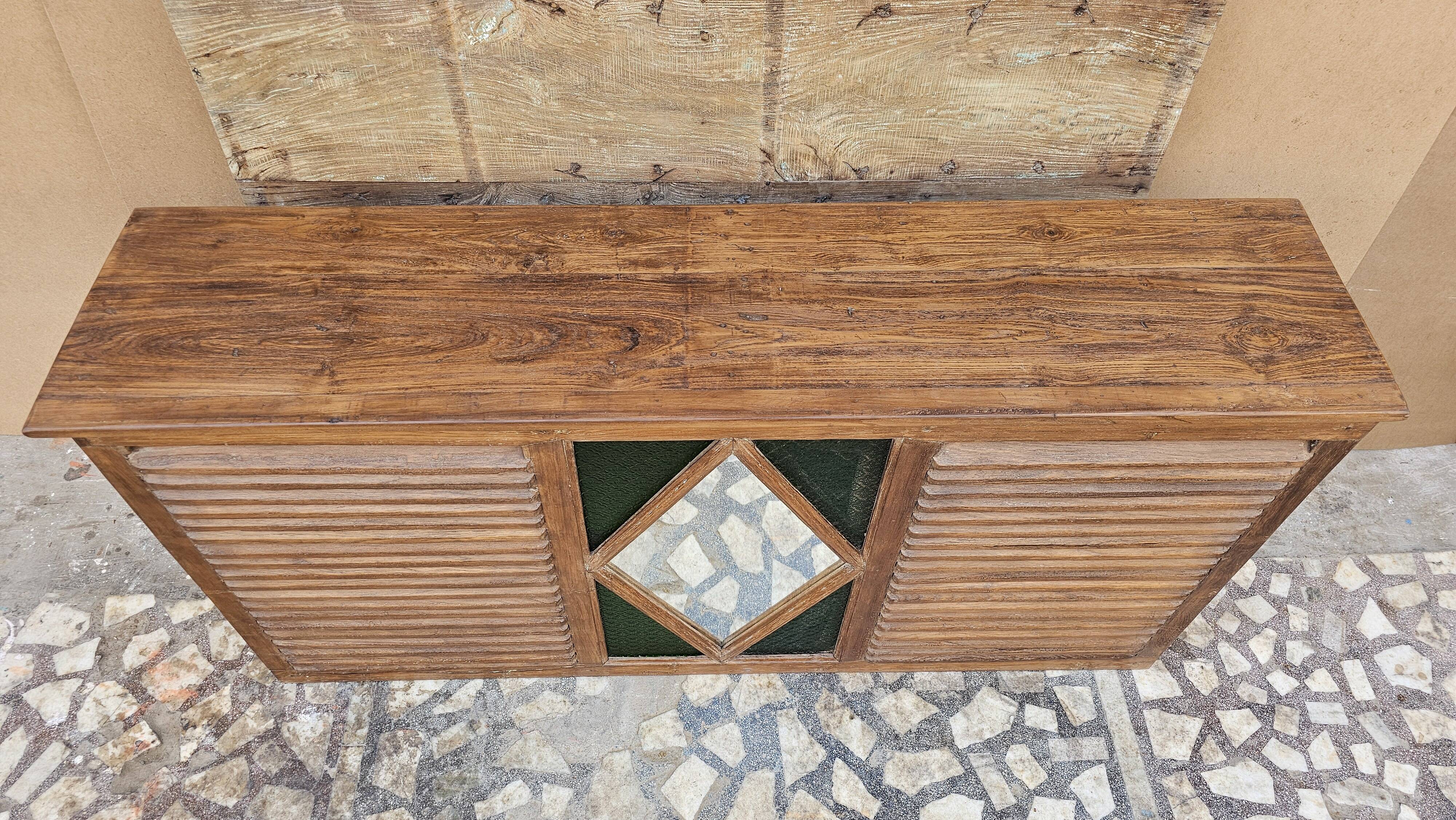 Old shop counter in Burmese teak.