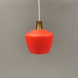 Hanging lamp in double layer glass, Danish from the 1970s-80s.