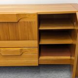 Maison Regain sideboard in solid elm, 1960s-1970s