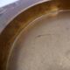 Large square brass and epoxy trinket tray with seed inclusions