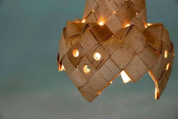 Suspension scandinave vintage des années 60, suspension Japandi