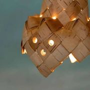 Vintage Scandinavian pendant from the 1960s, Japandi pendant.