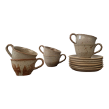 Gray stoneware cups