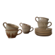 Gray stoneware cups